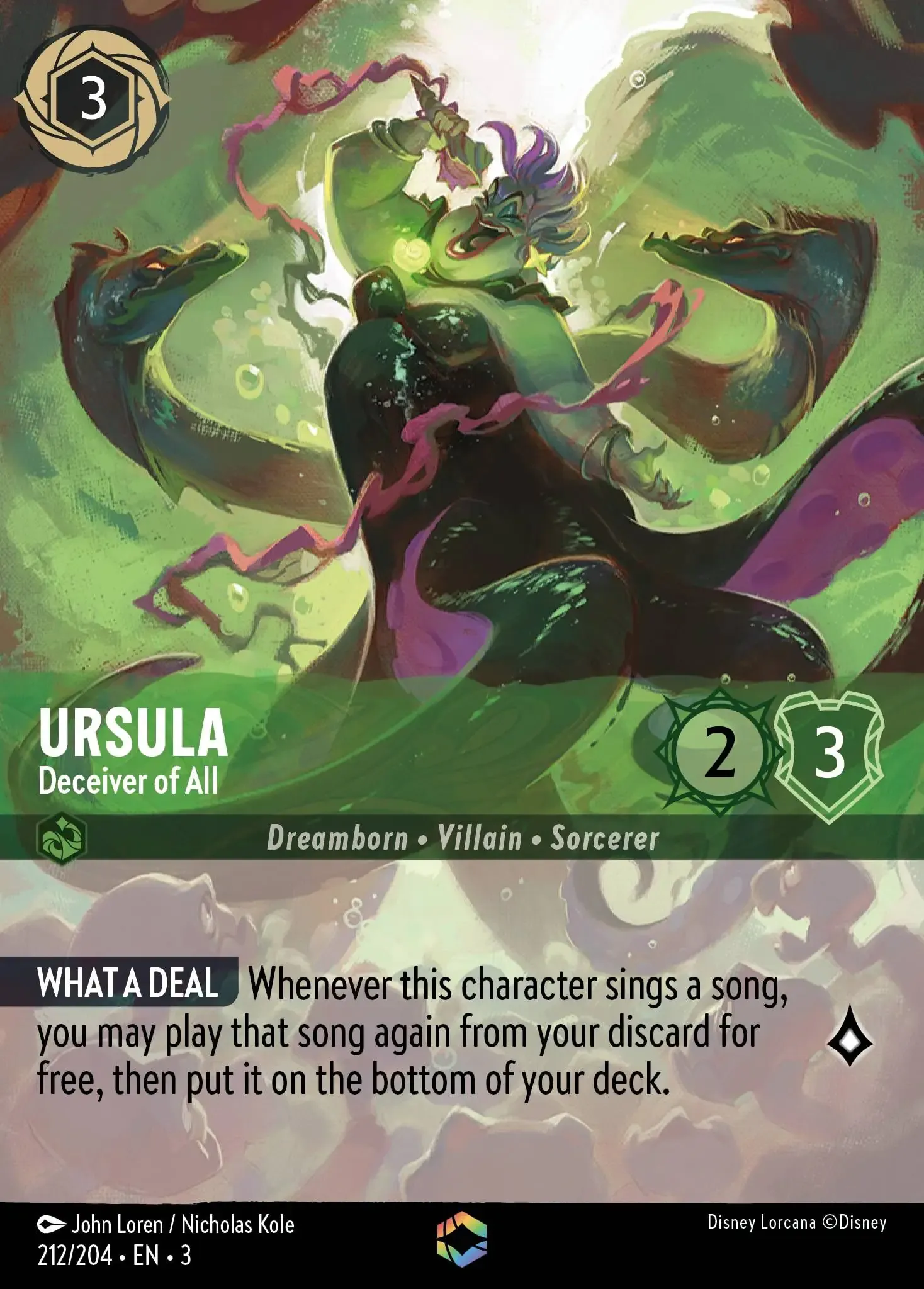 Ursula - Sea Witch Lorcana Card