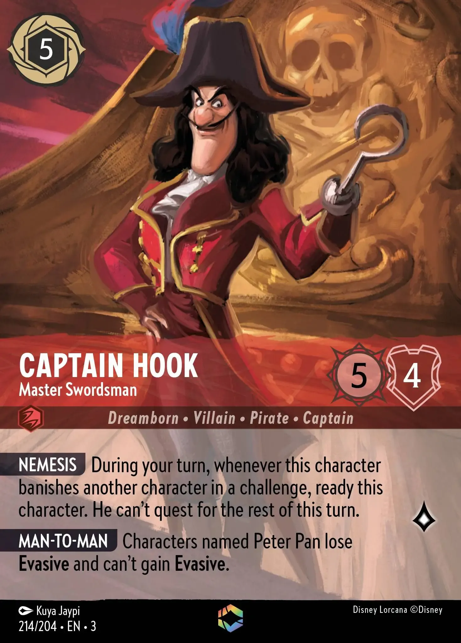 2023 Disney Lorcana EN 1-The First Chapter Foil #173 Captain Hook - Captain  Of The Jolly Roger – PSA GEM MT 10 on Goldin Auctions