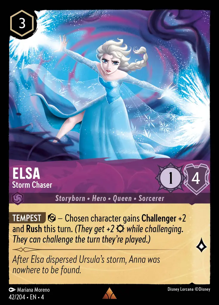 004-042 Elsa - Storm Chaser Lorcana Card | Disney Lorcana