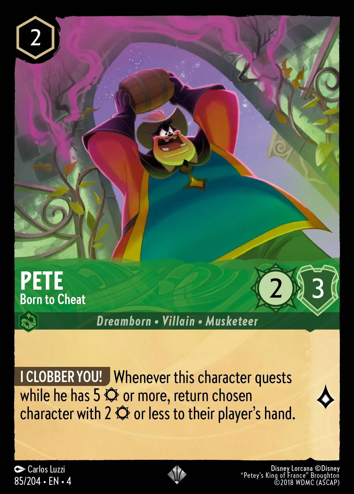 Pete - Born To Cheat Lorcana Card 