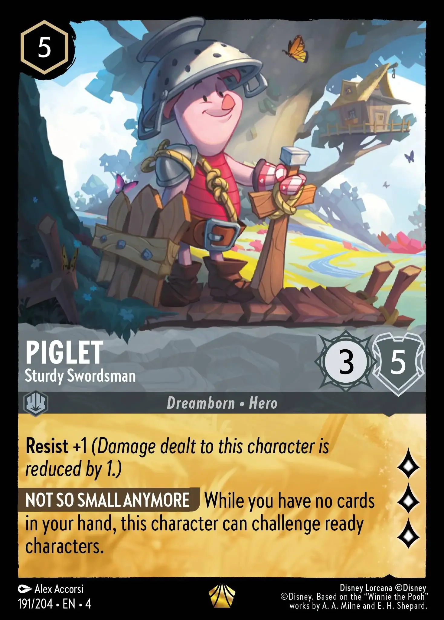 Piglet - Sturdy Swordsman Lorcana Card | Lorcana.gg