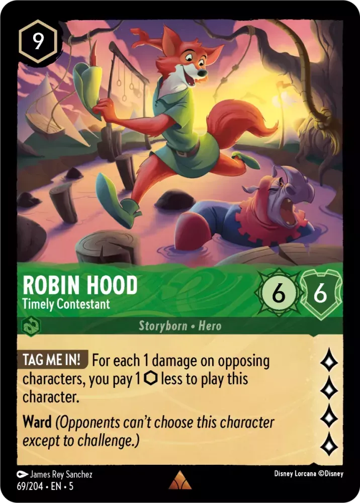 Robin Hood - Timely Contestant Lorcana Card | Lorcana.gg