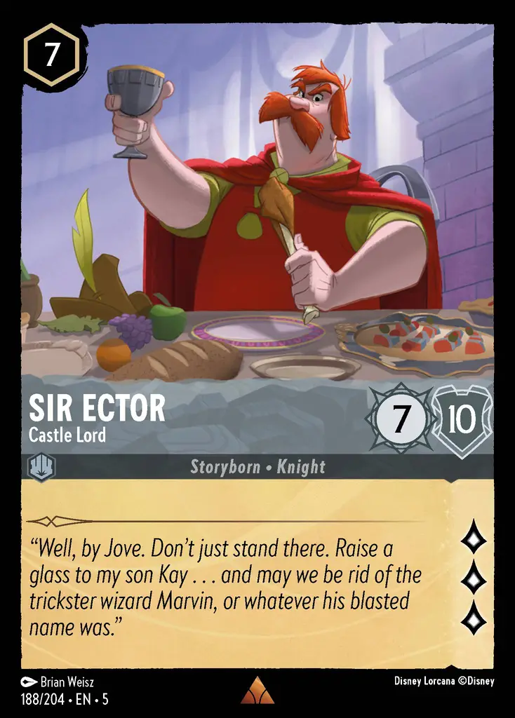 005-188 Sir Ector - Castle Lord Lorcana Card | Disney Lorcana