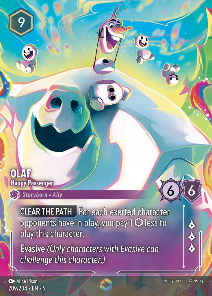 005-209 Olaf - Happy Passenger Lorcana Card | Disney Lorcana