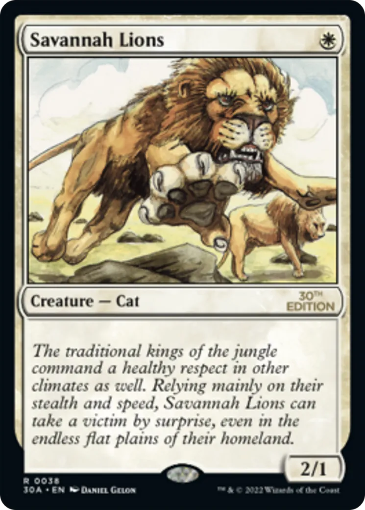 Savannah Lions Magic: the Gathering Card