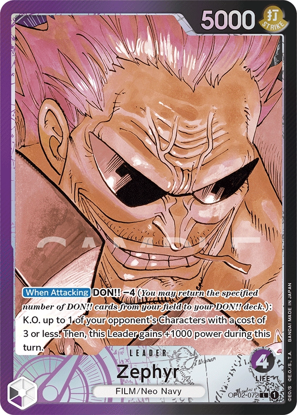 Op02 072p1 Zephyr One Piece Card Game Card Onepiecegg