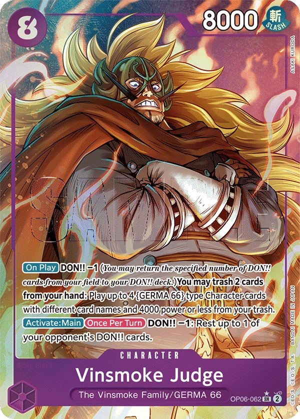 OP06-062_p1 Vinsmoke Judge (Parallel) One Piece Card Game Card ...