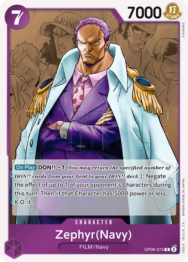 OP06074 Zephyr (Navy) One Piece Card Game Card OnePiece.gg