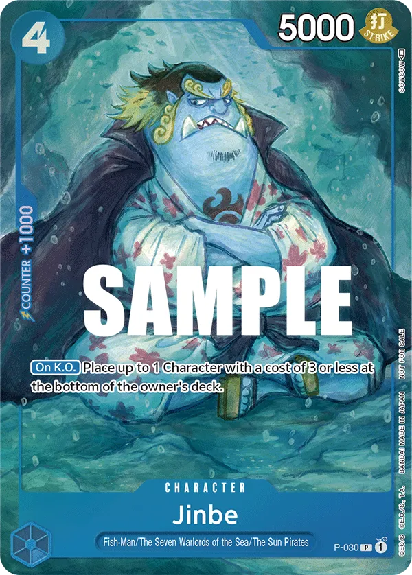 ONE PIECE CARD Game   Jinbe   P 030   Promo   JAP   NM EUR 1,00