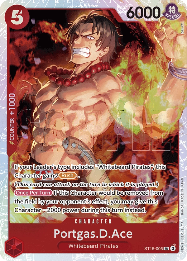 ST15-005 Portgas.D.Ace Card | One Piece Card Game