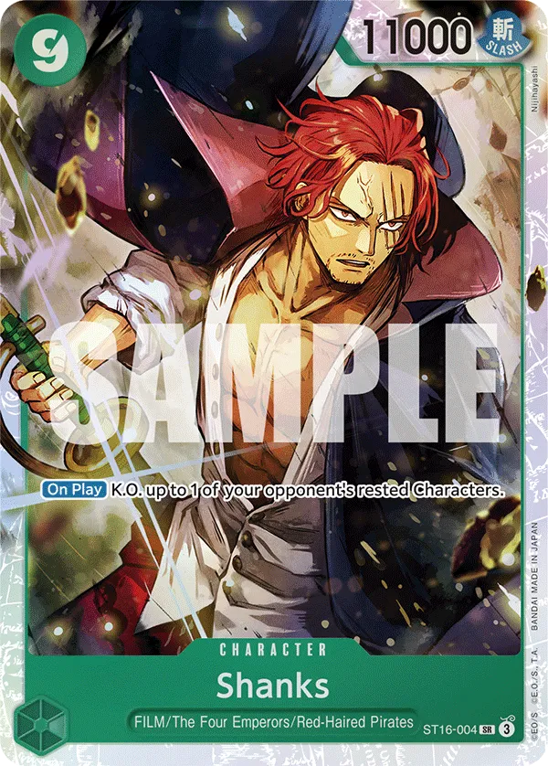 St16 004 Shanks One Piece Card Game Card Onepiecegg 7706