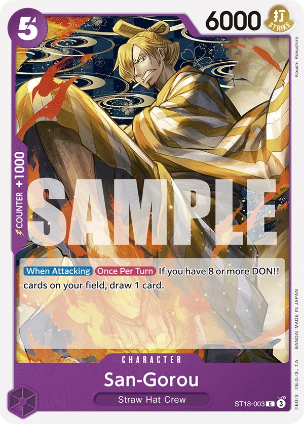 ST18-003 San-Gorou Card | One Piece Card Game