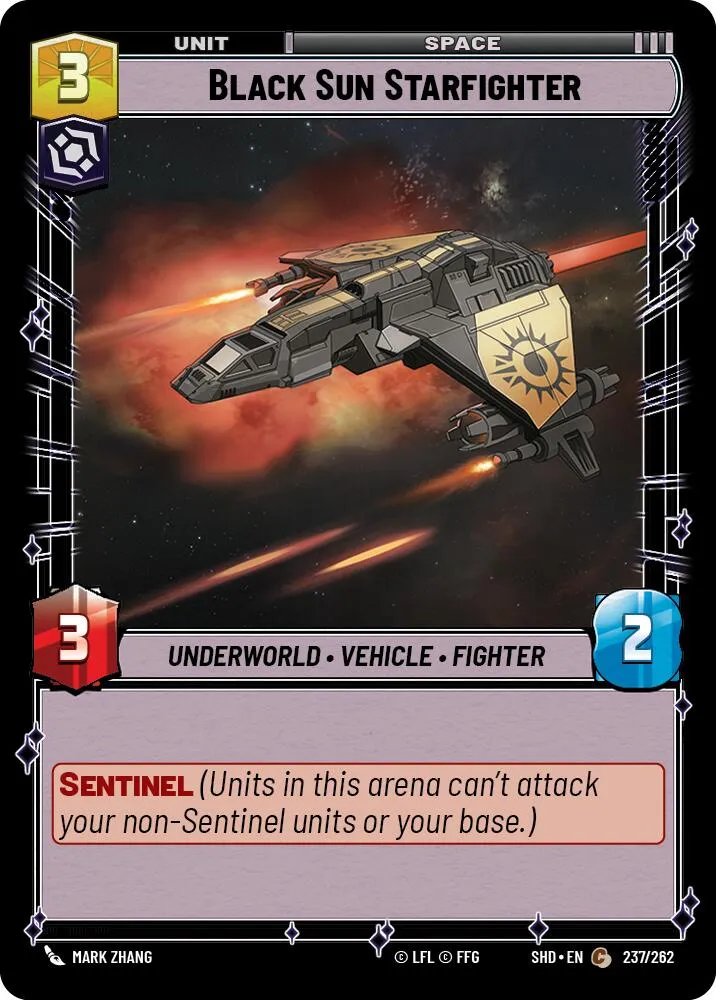 Black Sun Starfighter Starwars Unlimited Card