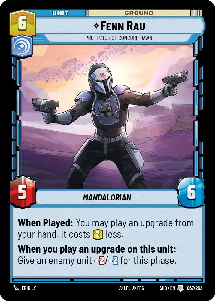 Fenn Rau, Protector of Concord Dawn Card | Star Wars: Unlimited TCG