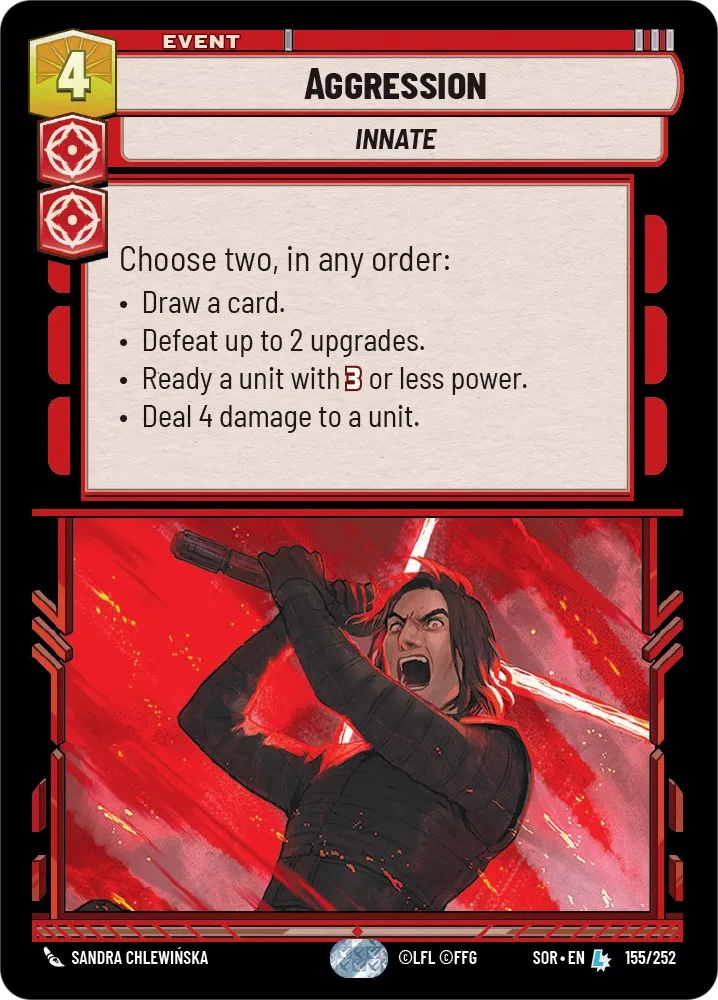 Aggression Starwars Unlimited Card