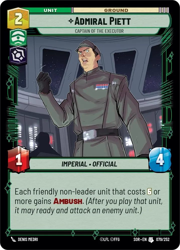 Admiral Piett, Captain of the Executor | Star Wars: Unlimited TCG