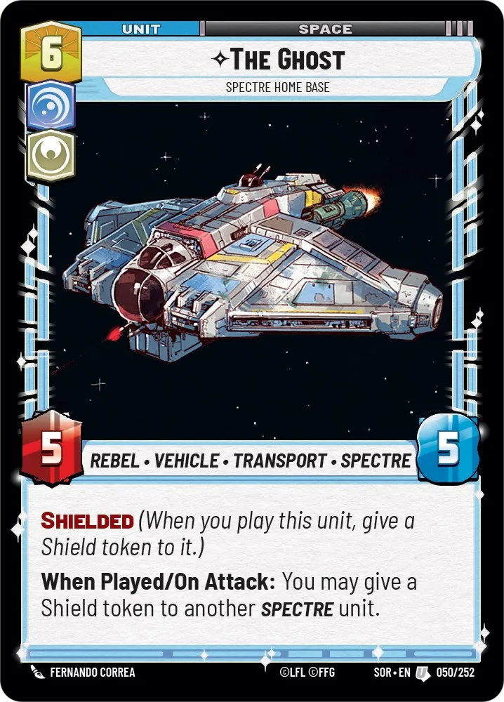 The Ghost, Spectre Home Base Card | Star Wars: Unlimited SWU TCG