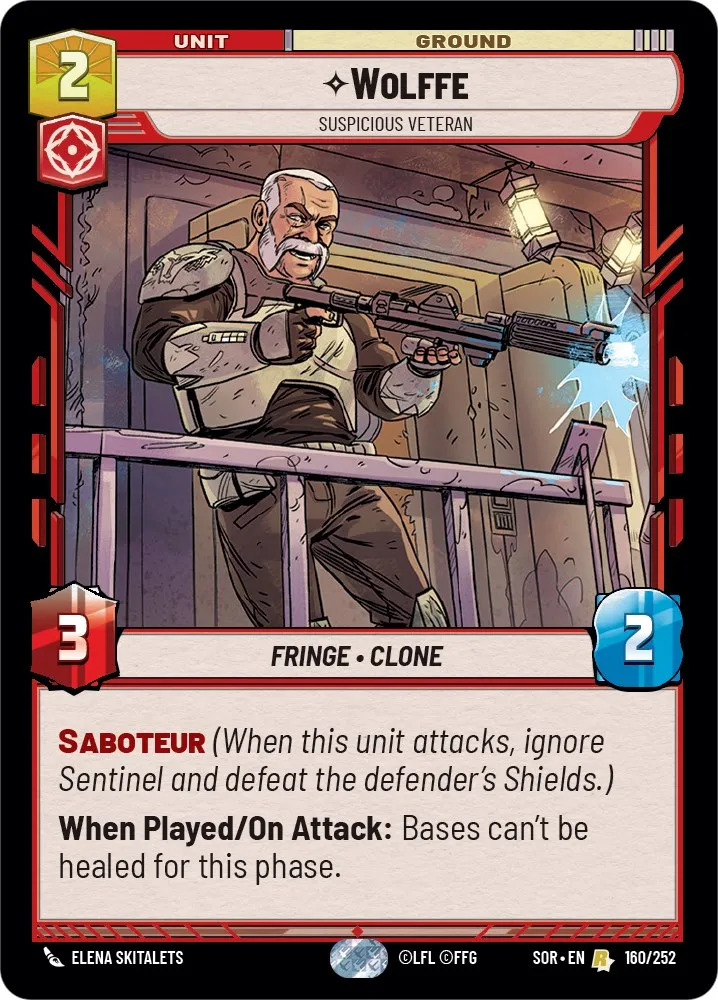 Wolffe, Suspicious Veteran Card | Star Wars: Unlimited TCG