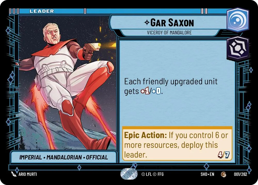 Gar Saxon, Viceroy of Mandalore Card | Star Wars: Unlimited TCG